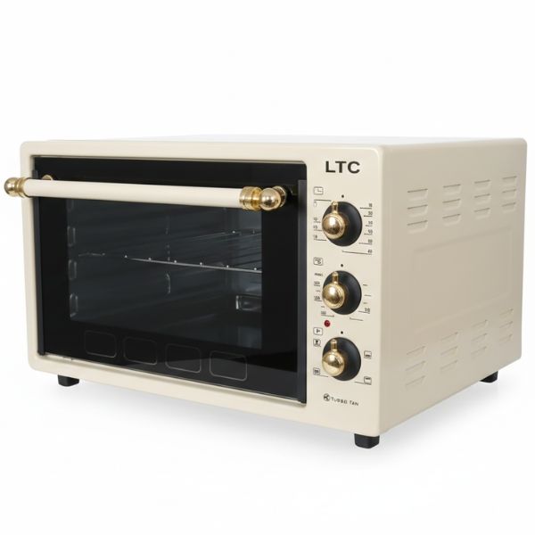 Elektrická trouba LTC 40l, 1400W, retro design béžová, horní a spodní ohřev a horký vzduch